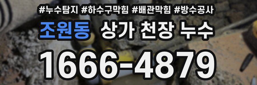 조원동 상가 천장 누수