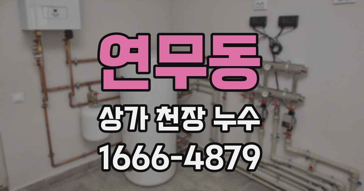 연무동 상가 천장 누수