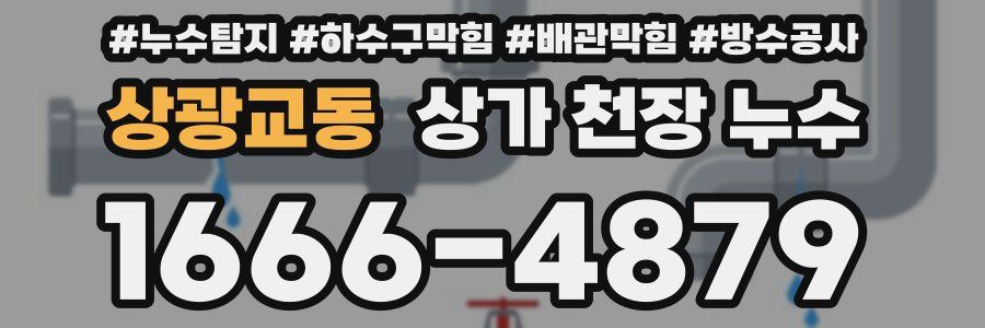 상광교동 상가 천장 누수