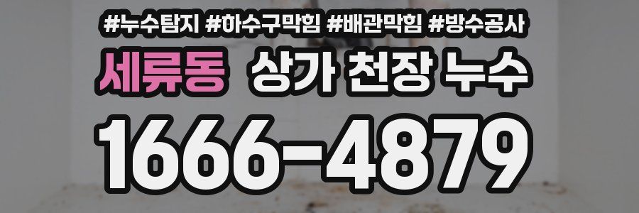 세류동 상가 천장 누수