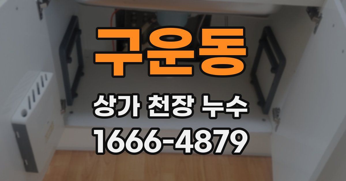 구운동 상가 천장 누수