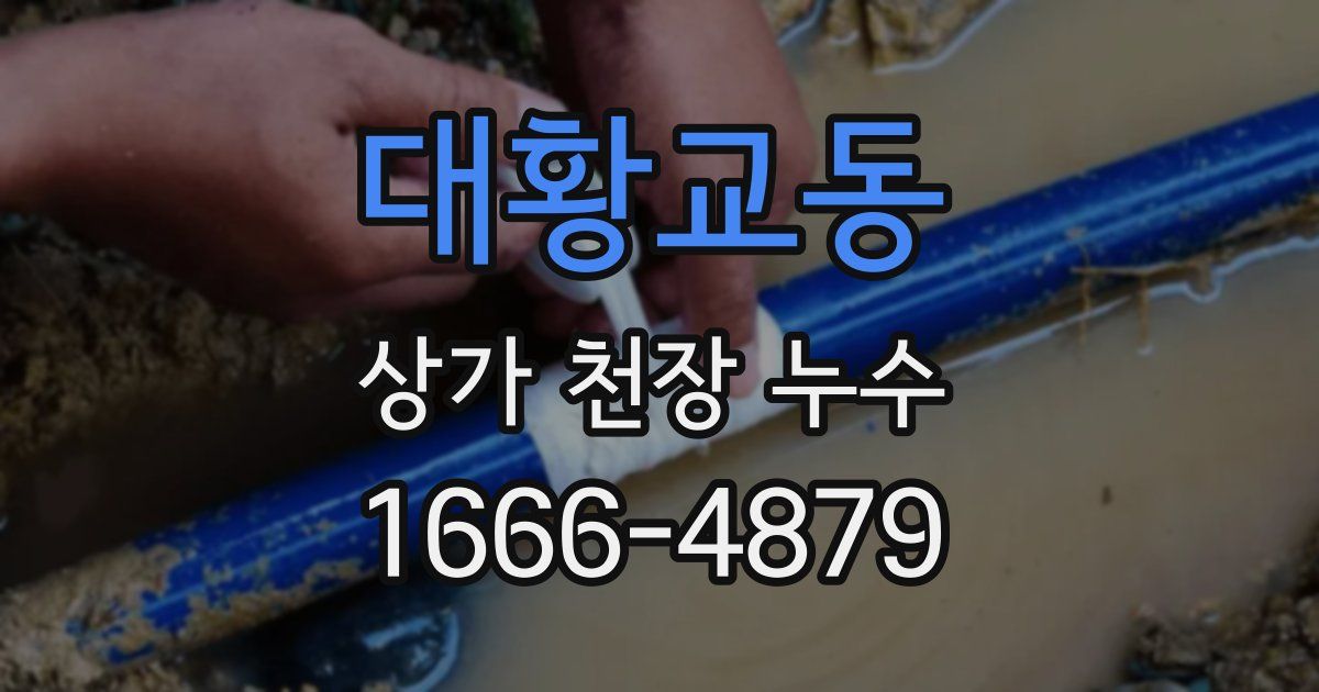 대황교동 상가 천장 누수