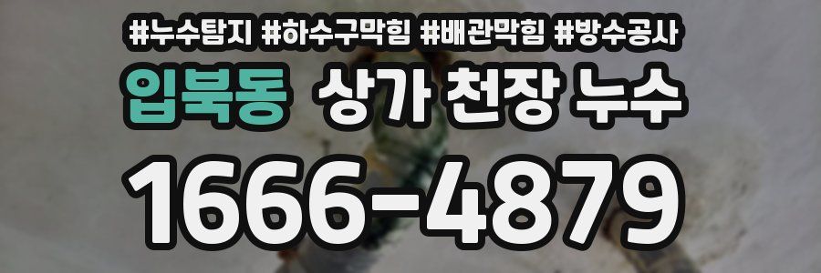 입북동 상가 천장 누수