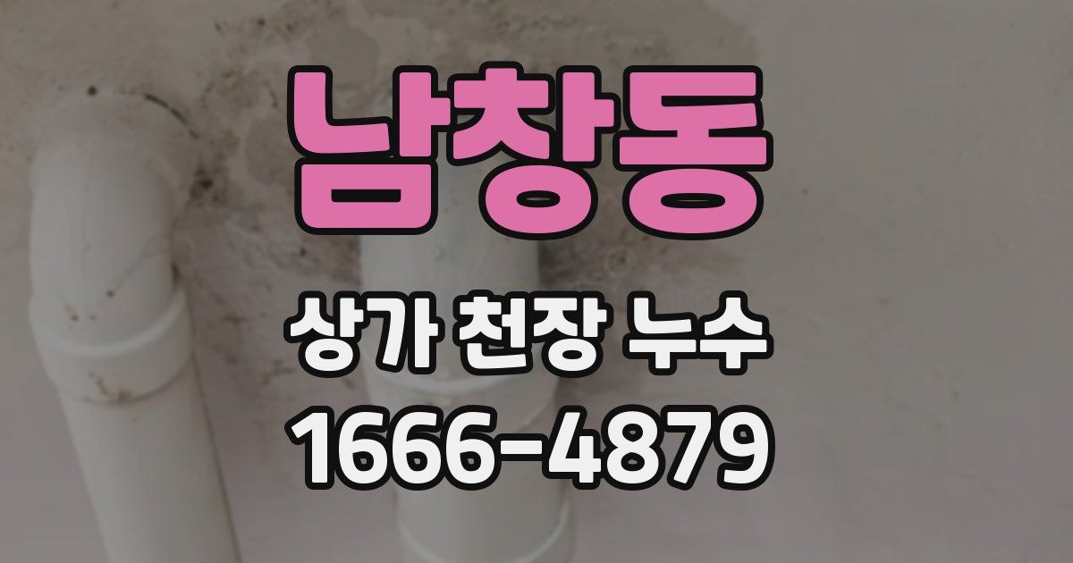 남창동 상가 천장 누수