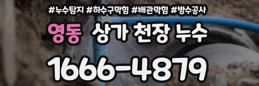 영동 상가 천장 누수