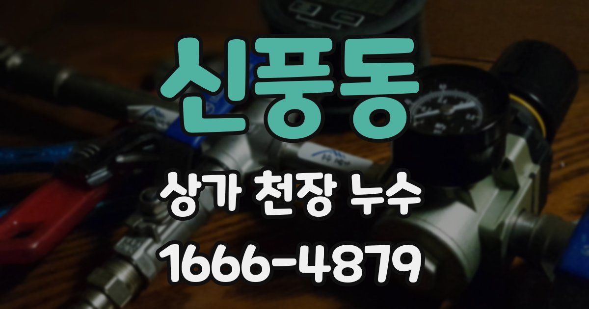 신풍동 상가 천장 누수
