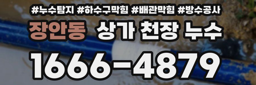 장안동 상가 천장 누수