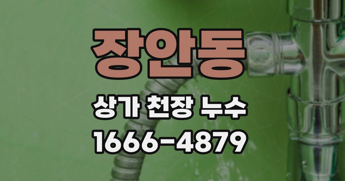 장안동 상가 천장 누수