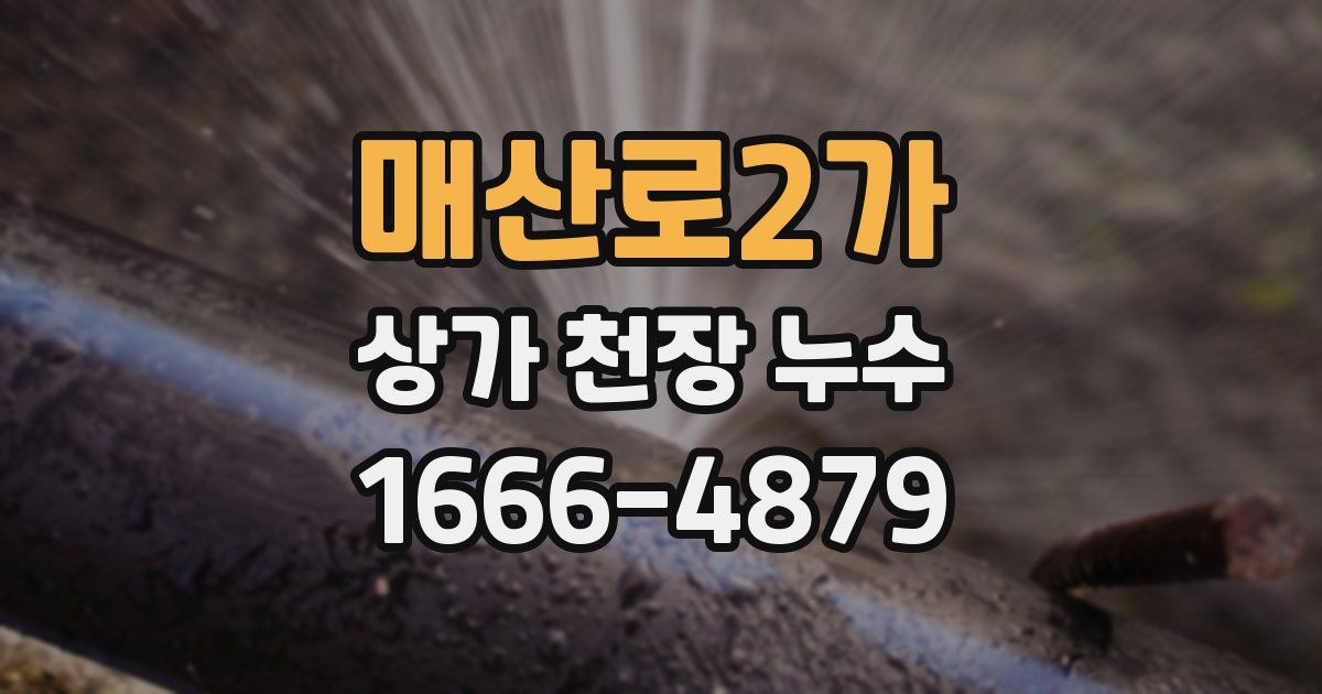 매산로2가 상가 천장 누수