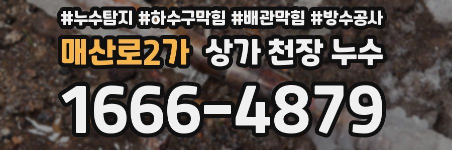 매산로2가 상가 천장 누수