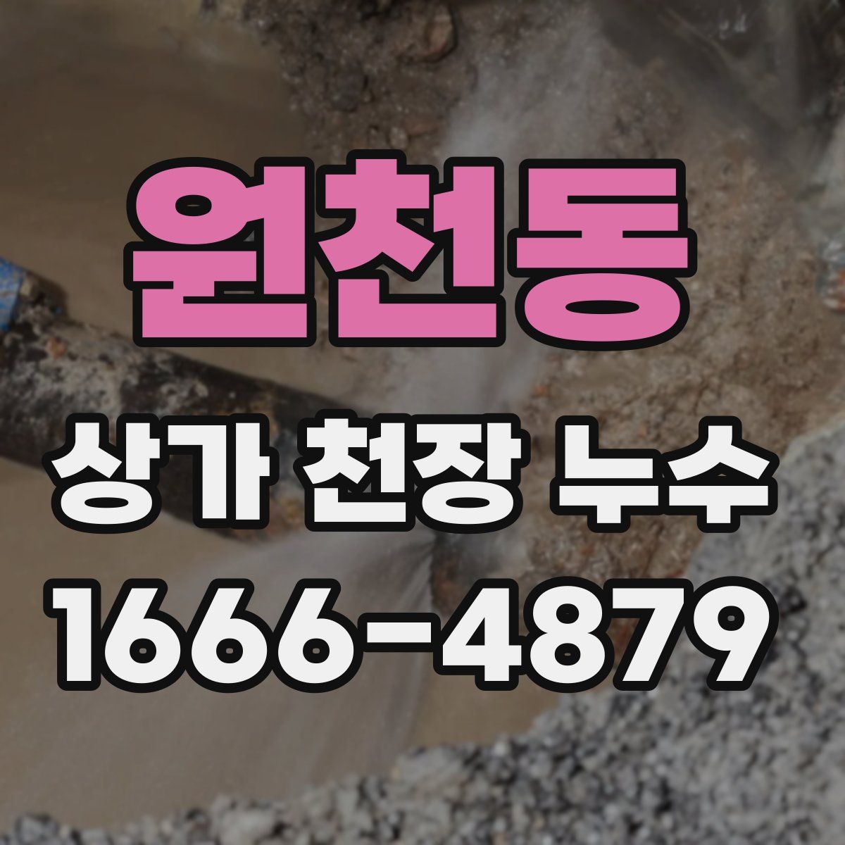 원천동 상가 천장 누수