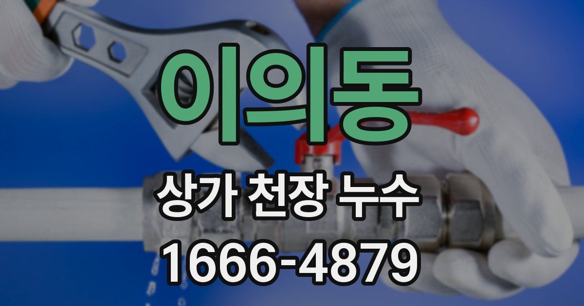 이의동 상가 천장 누수