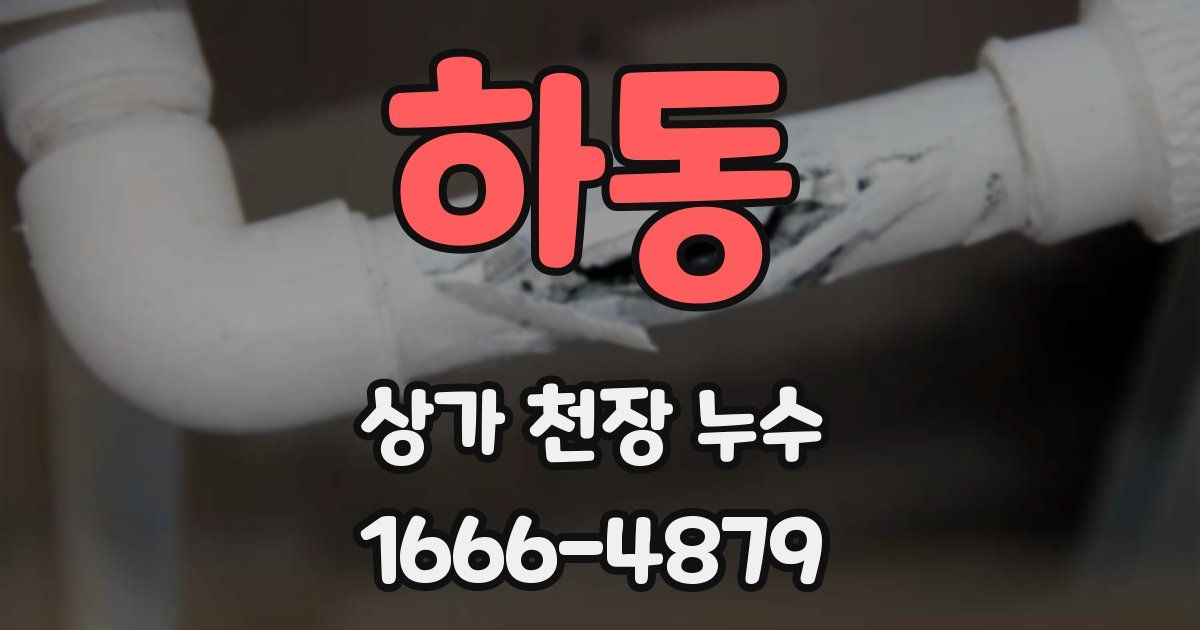 하동 상가 천장 누수