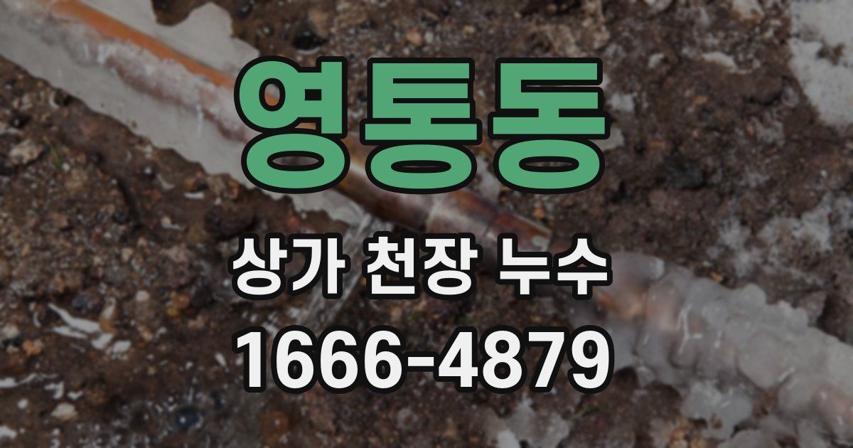 영통동 상가 천장 누수