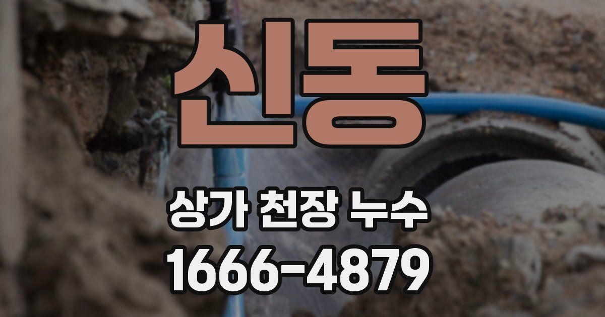 신동 상가 천장 누수