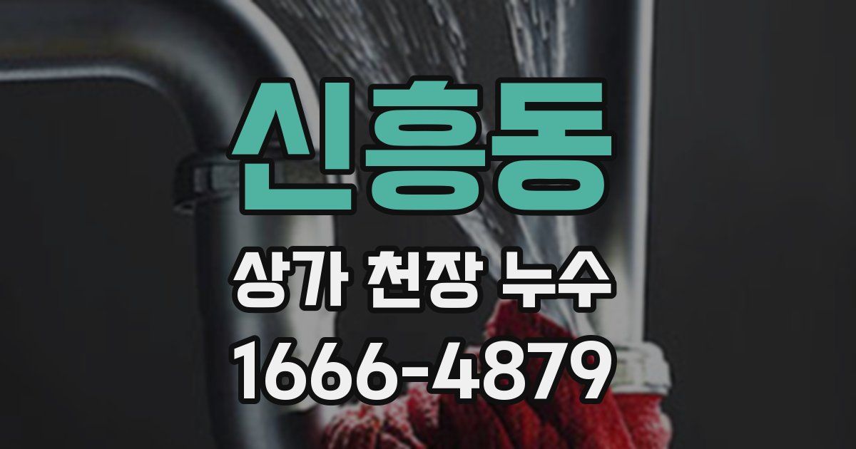 신흥동 상가 천장 누수
