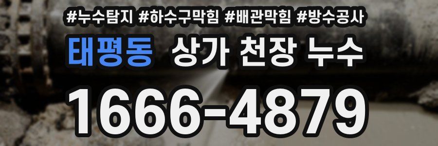 태평동 상가 천장 누수