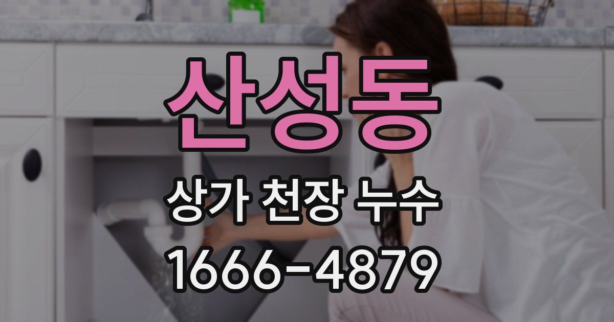 산성동 상가 천장 누수