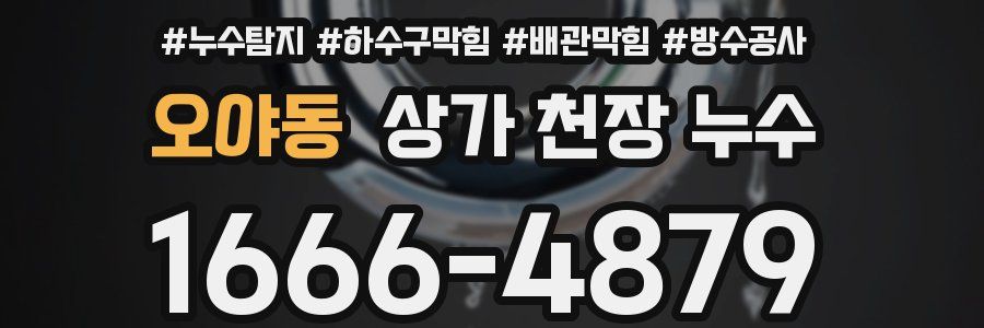 오야동 상가 천장 누수
