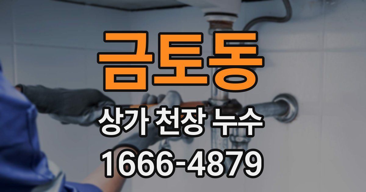 금토동 상가 천장 누수