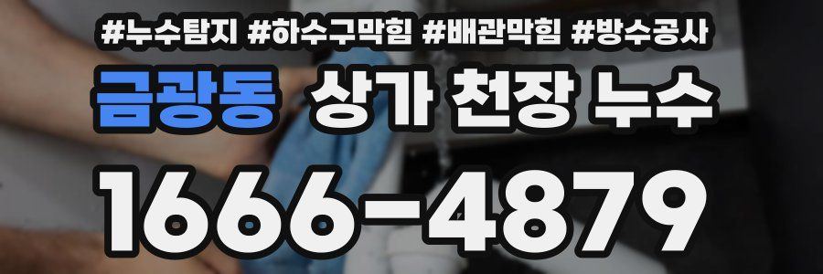금광동 상가 천장 누수