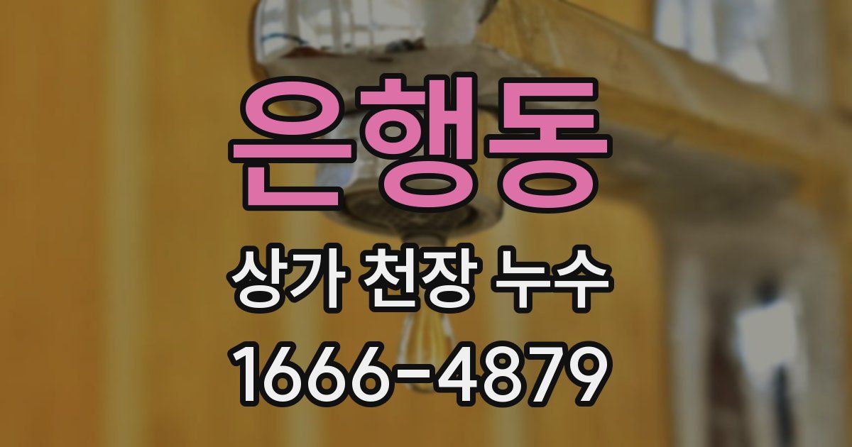 은행동 상가 천장 누수