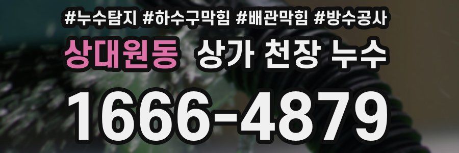 상대원동 상가 천장 누수