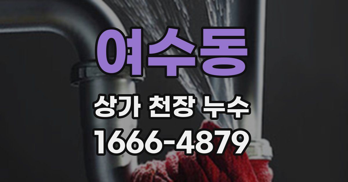 여수동 상가 천장 누수