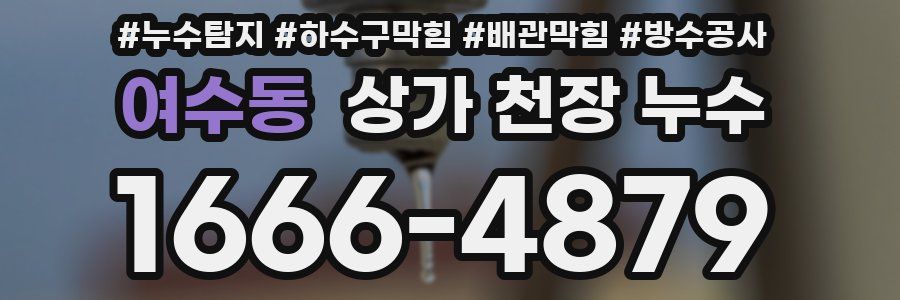 여수동 상가 천장 누수
