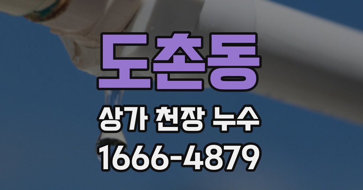 도촌동 상가 천장 누수