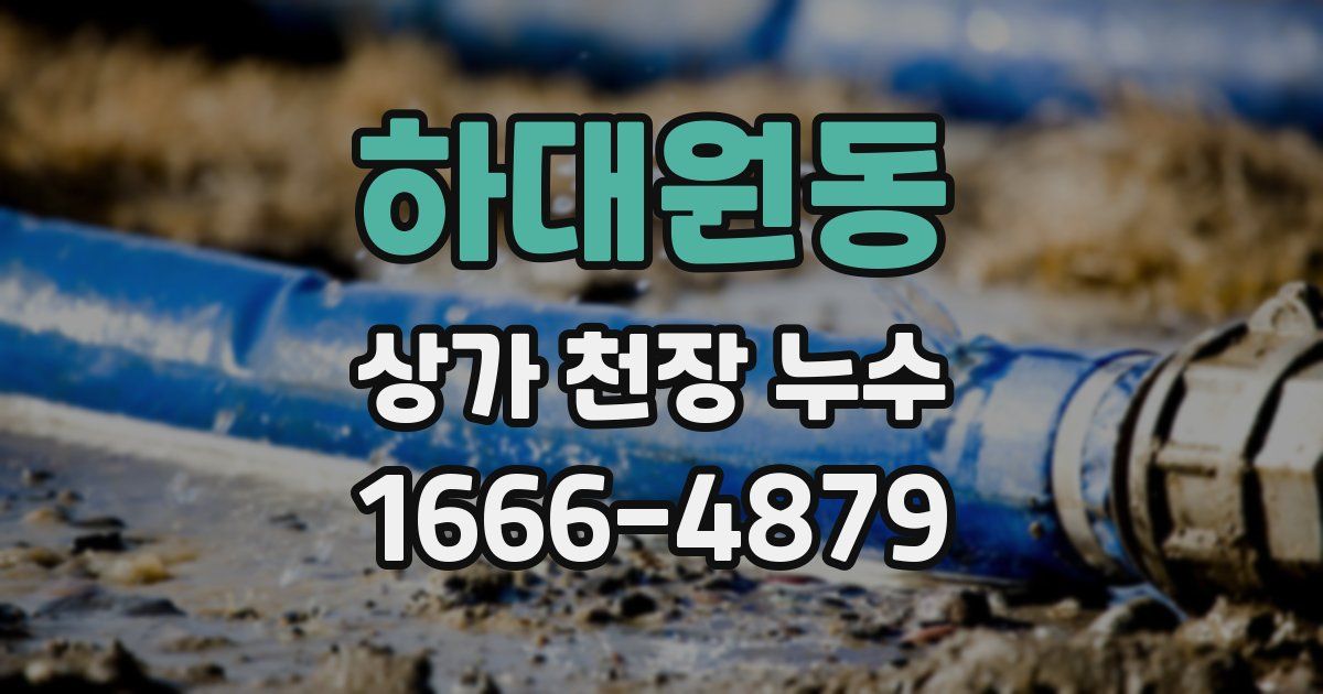 하대원동 상가 천장 누수