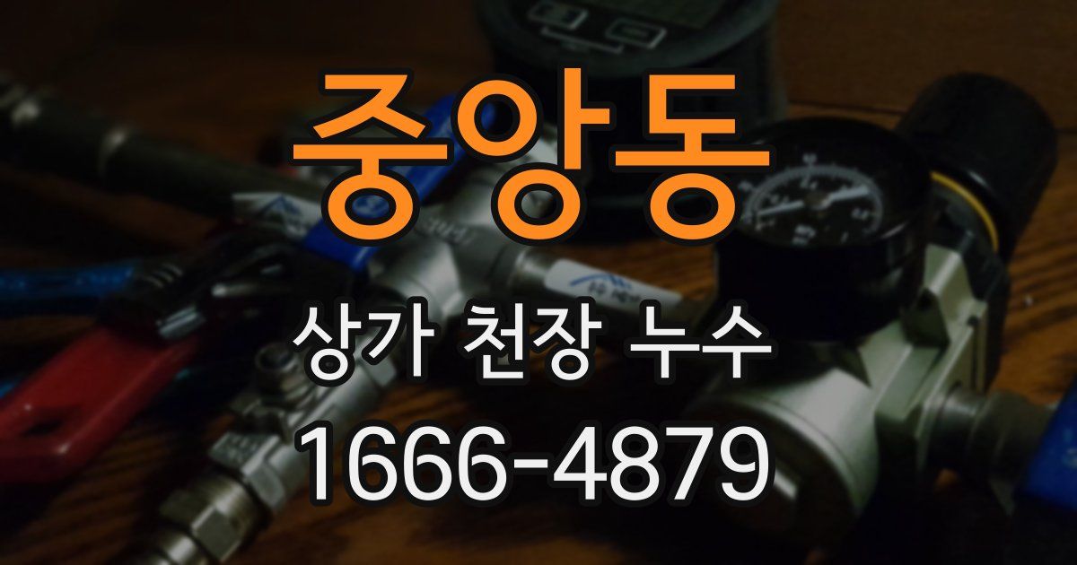 중앙동 상가 천장 누수