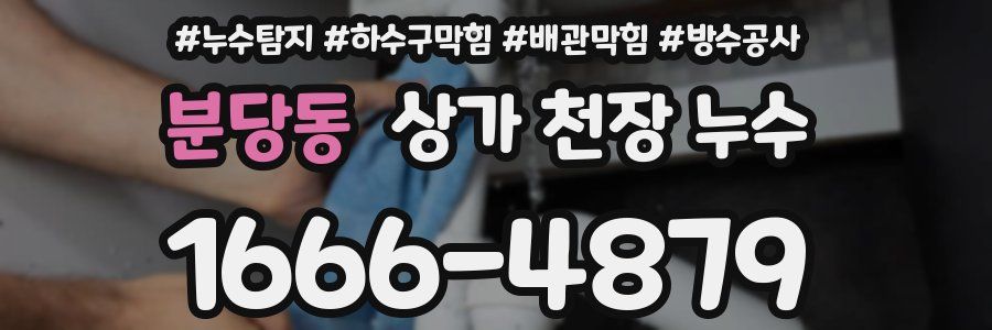 분당동 상가 천장 누수