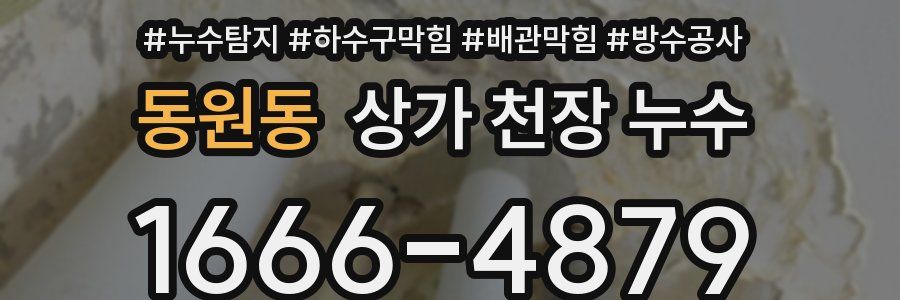 동원동 상가 천장 누수