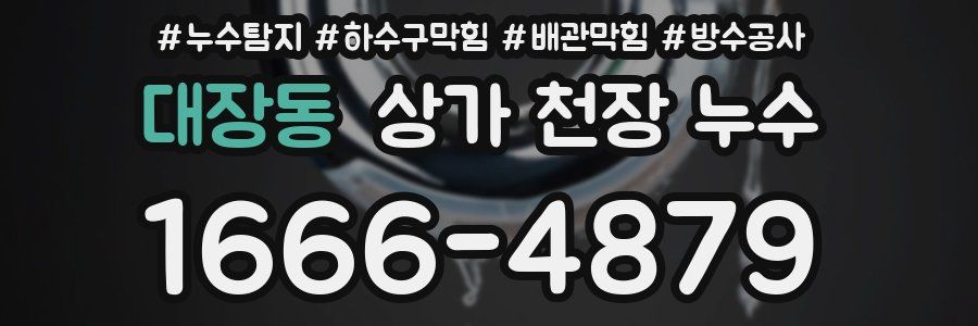 대장동 상가 천장 누수