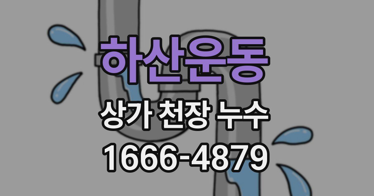 하산운동 상가 천장 누수