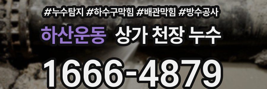하산운동 상가 천장 누수