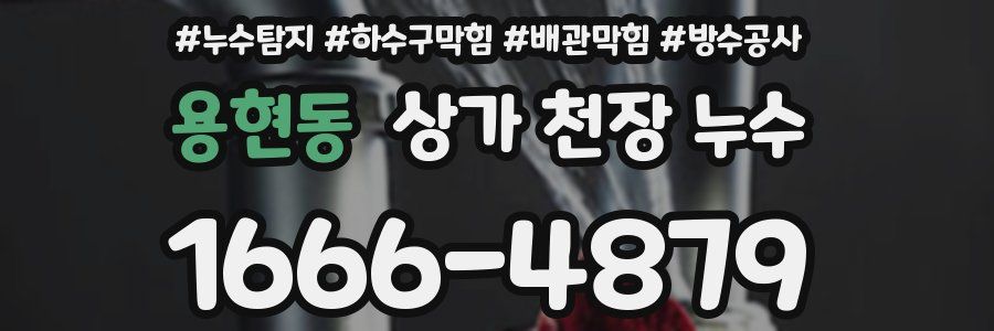 용현동 상가 천장 누수
