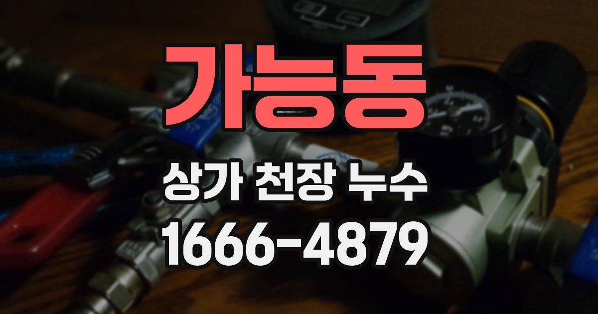 가능동 상가 천장 누수