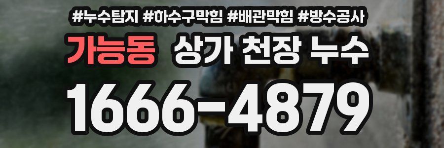 가능동 상가 천장 누수