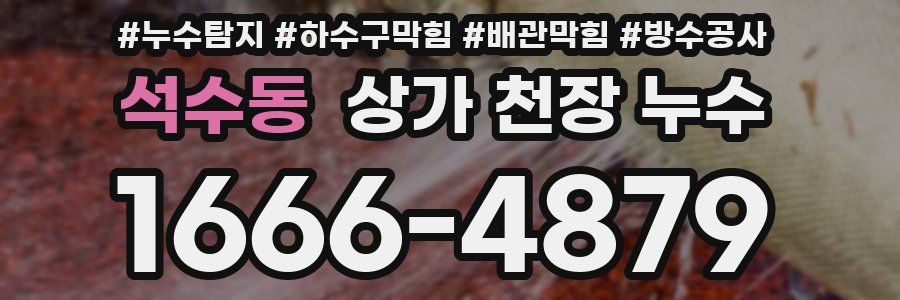 석수동 상가 천장 누수