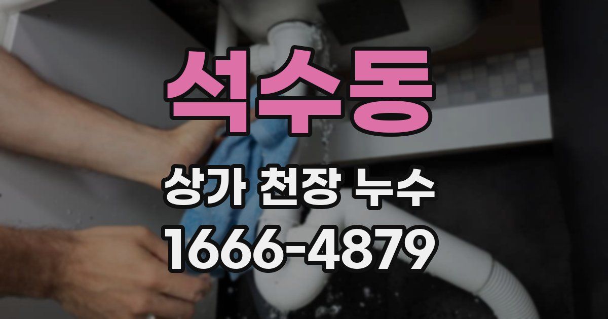 석수동 상가 천장 누수