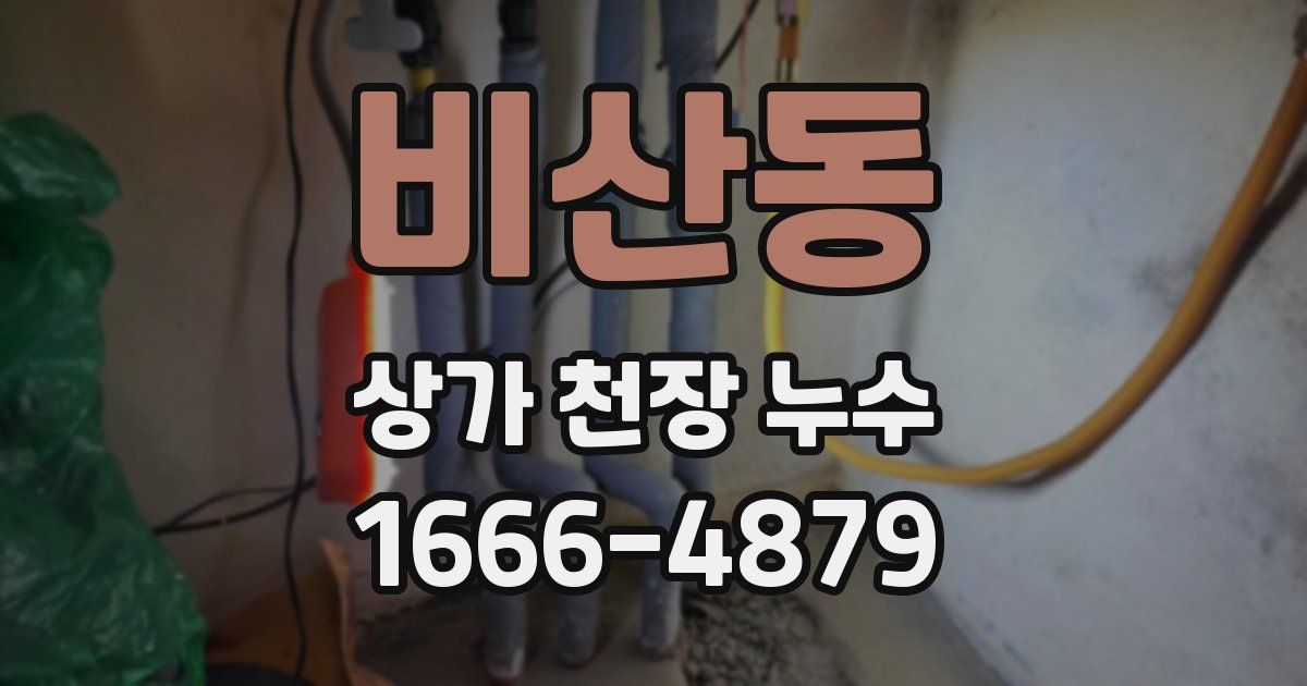 비산동 상가 천장 누수
