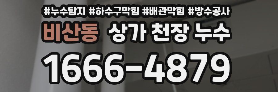 비산동 상가 천장 누수