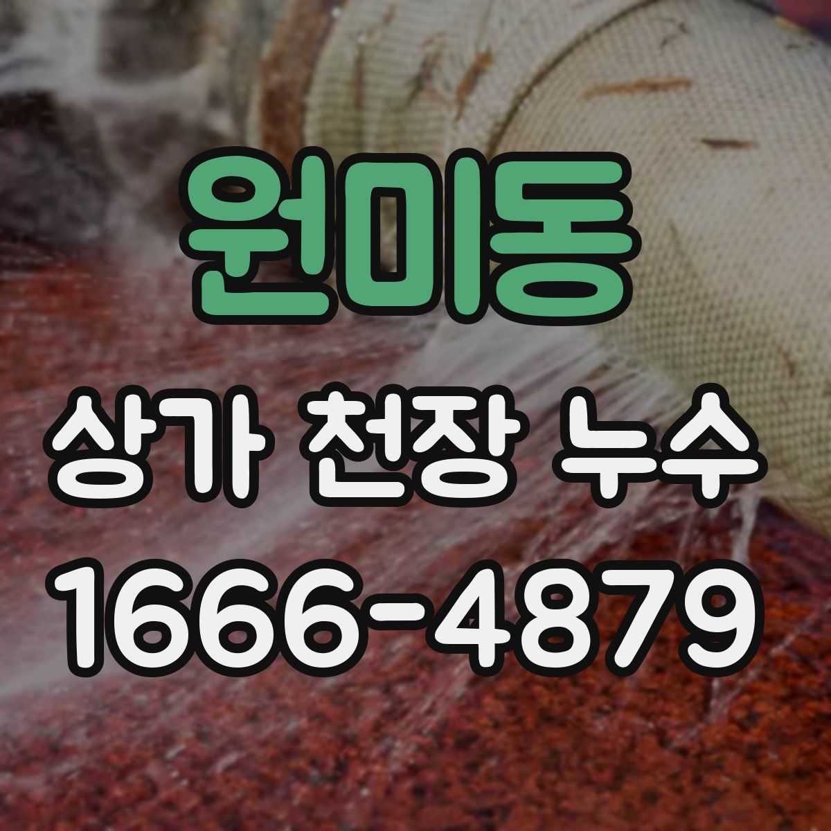 원미동 상가 천장 누수