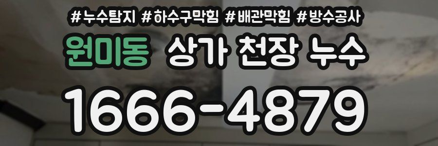 원미동 상가 천장 누수