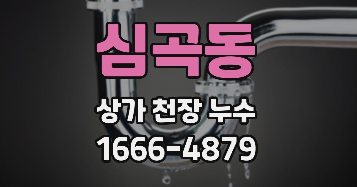 심곡동 상가 천장 누수