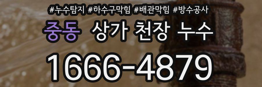 중동 상가 천장 누수