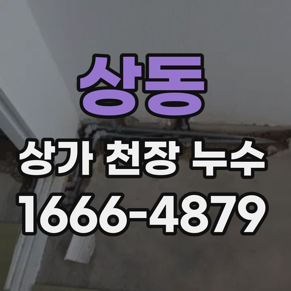 상동 상가 천장 누수