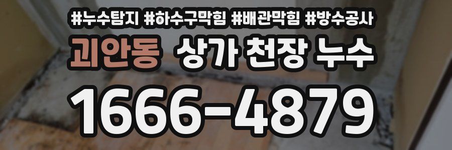 괴안동 상가 천장 누수